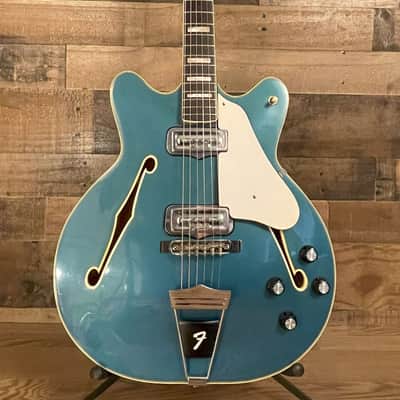 Fender 1967 Coronado II Hollow Body Electric Guitar - Lake Placid Blue image 12