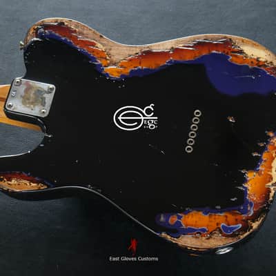 Fender Telecaster Midnight Blue/Sunburst Heavy Aged Relic by East Gloves Customs image 6