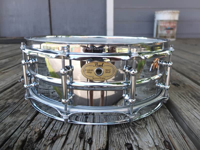 Pearl SS1455S SensiTone 14x5.5" Steel Snare Drum 2010s - Chrome Over Steel image 1