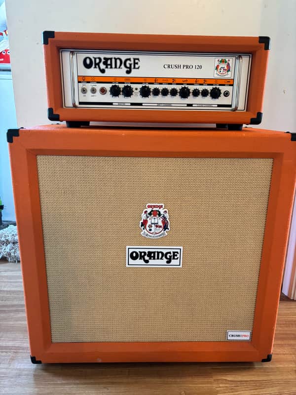 Orange Crush Pro 120W Head with Pro 240W 4x12 Cab 2020 - Orange image 1