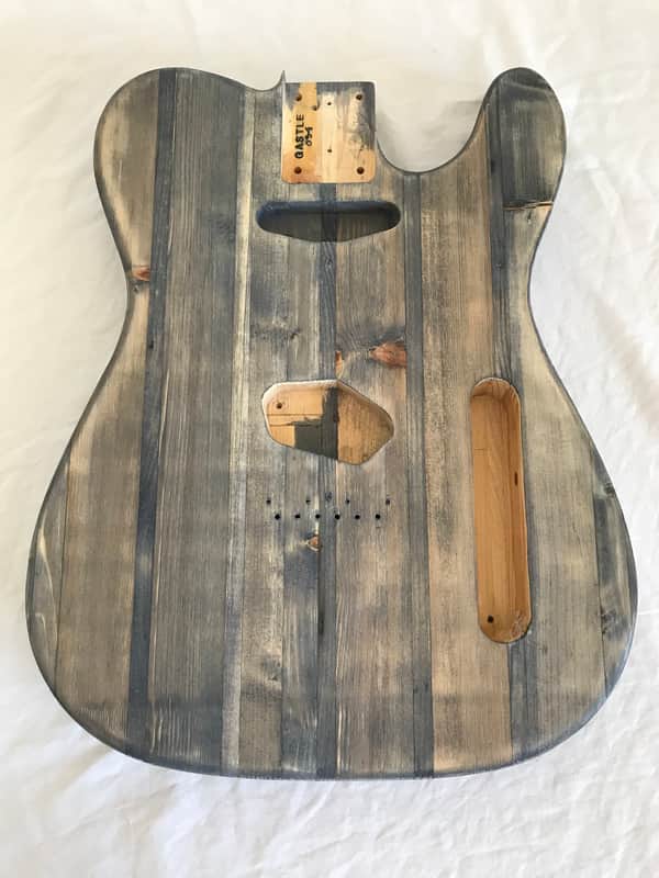 Electric Guitar Body - Tele Style - Black Dye - 034 image 1