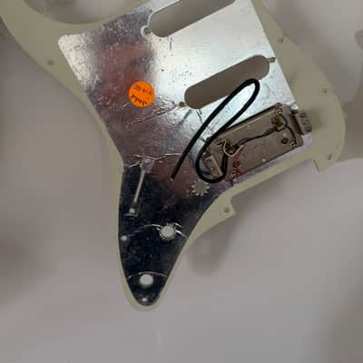 Fender American Deluxe HSS Stratocaster pickguard and Humbucker - DH-1 “Atomic” 2000 - Cream image 3