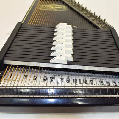 Oscar Schmidt OS73B 15-Chord Autoharp, 1930s Reissue, Black Satin w/ Case image 8