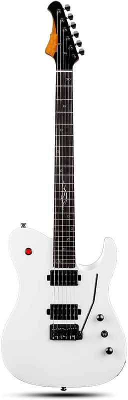 Electric Guitar, Mahogany Body, Stainless Steel Frets, Roasted Maple Neck, Rosewood Fretboard, Bone Nut, 24 Frets (White) image 1