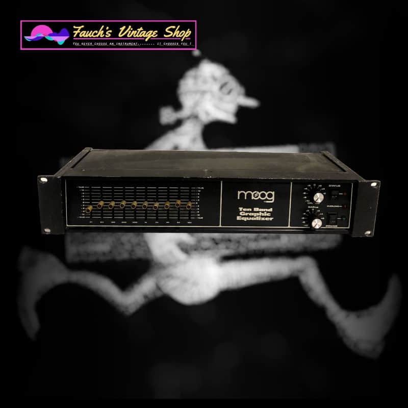 1970s Moog MKG Ten Band Graphic Equalizer Black