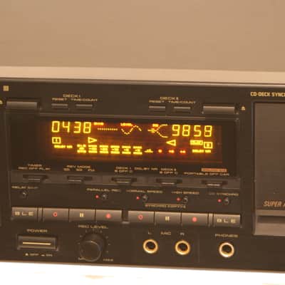 Pioneer Stereo Double Cassette Tape Deck CT-W801R Song Search Dual Recording Mic Inputs New Belts G image 5
