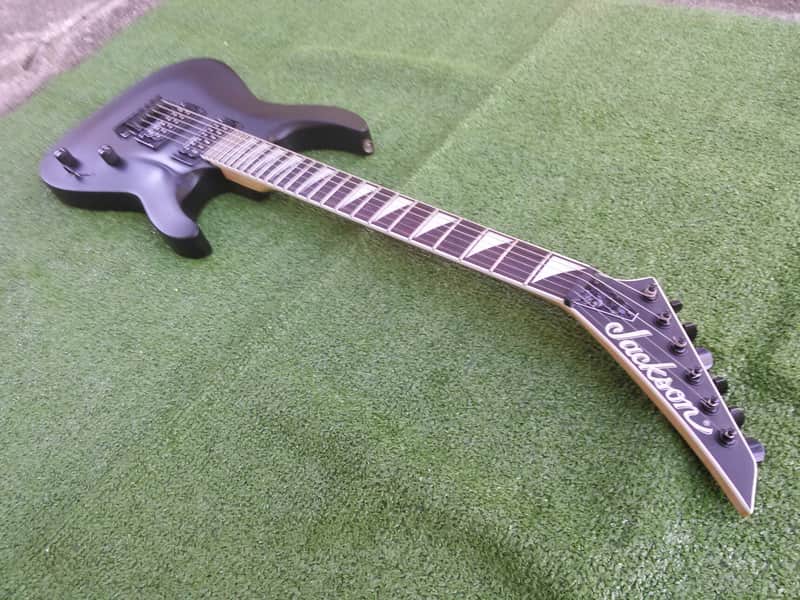 Jackson JS30 Super Strat Archtop 24 Jumbo Frets Sharktooth Inlay Dual Humbucker Tremolo Midel Vintage Style Big Block Strandard Trem Factory Original Satin Black image 1