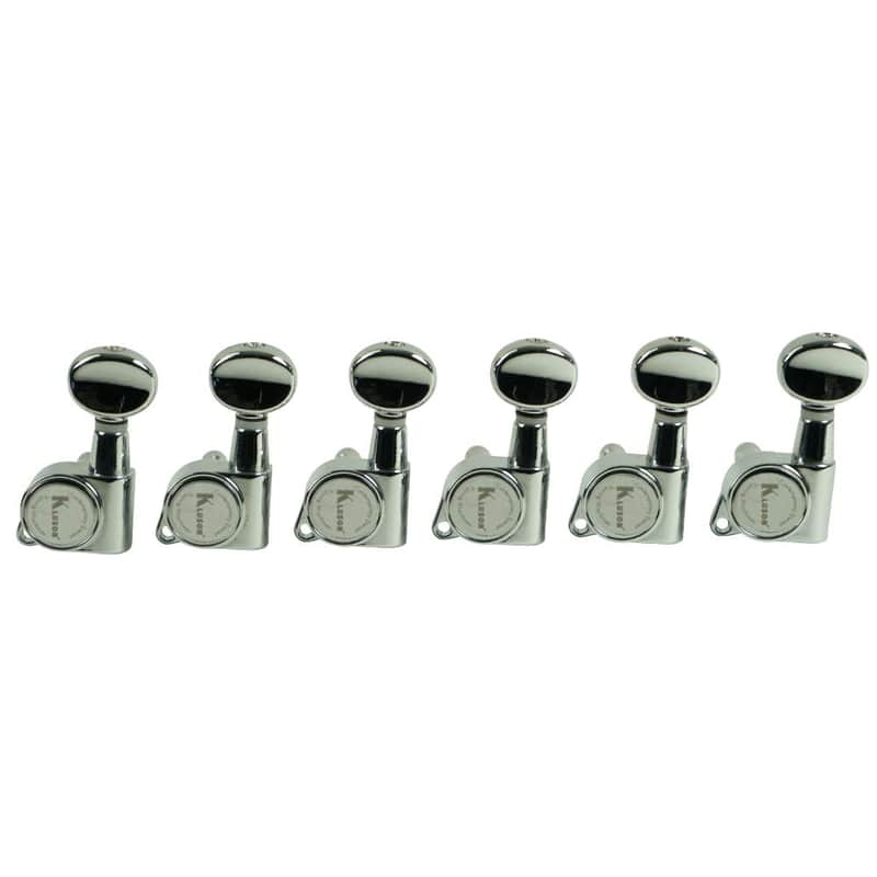Kluson 6 In Line Left Hand Contemporary Diecast Series Tuning Machines Chrome image 1