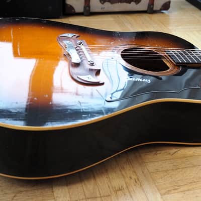 Framus 5/196 Texan "Dreadnought" style acoustic guitar - 1969 - tobacco burst image 5