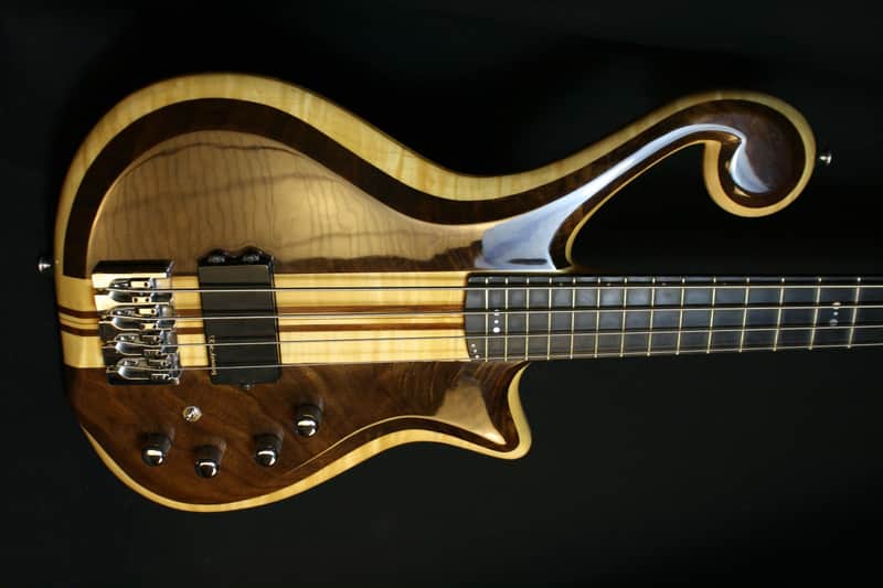 Custom "Woody" scroll bass - One-of-kind! image 1