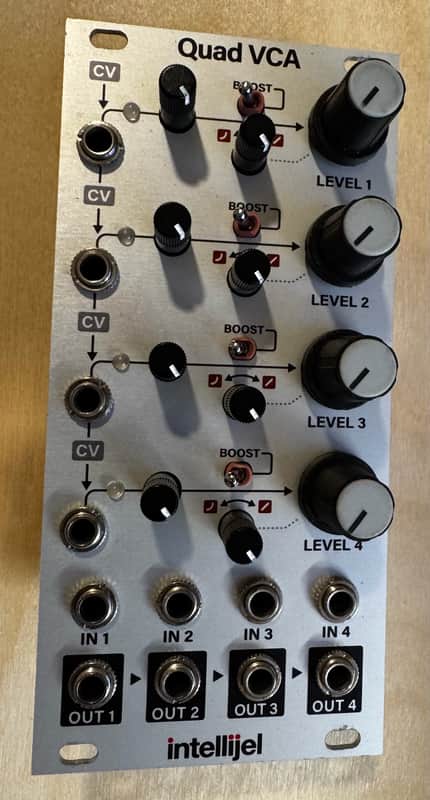 Intellijel Quad VCA Eurorack Synth Module 2017 - Present - White image 1