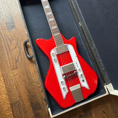 RARE! 1964 Airline “JB Hutto” Wood Body Jack White / Jetsons Guitar (Supro Valco) w/ OHSC image 22