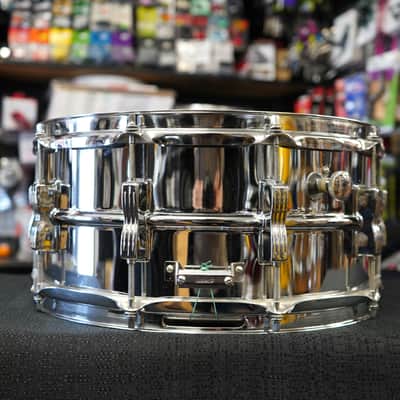 Vintage 1984 USA LUDWIG Lud-A-Loy 6.5x14" Aluminum With Bow Tie Lugs Snare Drum image 10