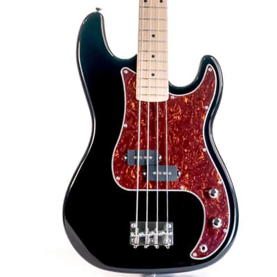 Nashville Guitarworks 215BK Black Precision Style P Bass with Gig Bag image 1