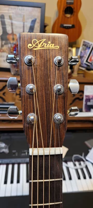 Aria ADW-300 1980s To 90s Tobacco Burst Dreadnought Acoustic