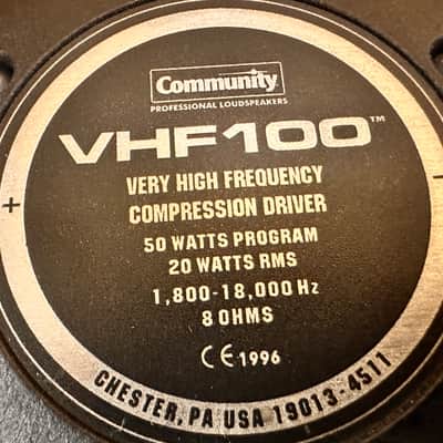 Community VHF100 High Frequency Compression Driver - NEEDS DIAPHRAGM PARTS ONLY image 3