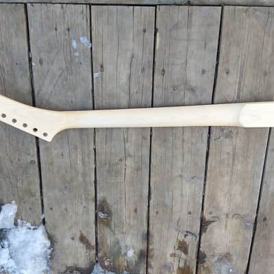24 fret  banana headstock steel frets floyd locking nut  guitar neck shred neck replacement DIY image 3