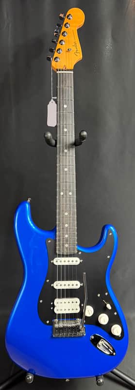Fender American Ultra II Stratocaster HSS Electric Guitar Noble Blue Finish w/ OHSC