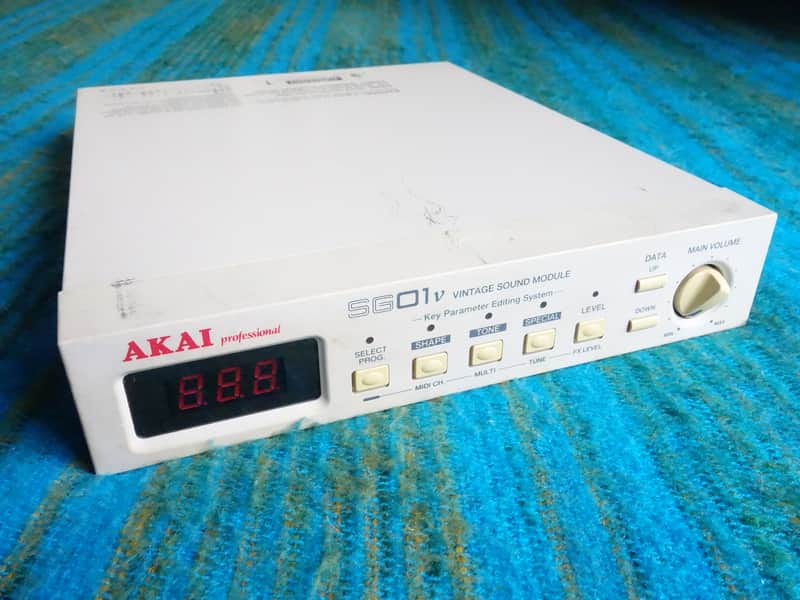 Akai SG01v Vintage Sound Module - 90's Synthesizer w/ AC Adapter - G99 image 1