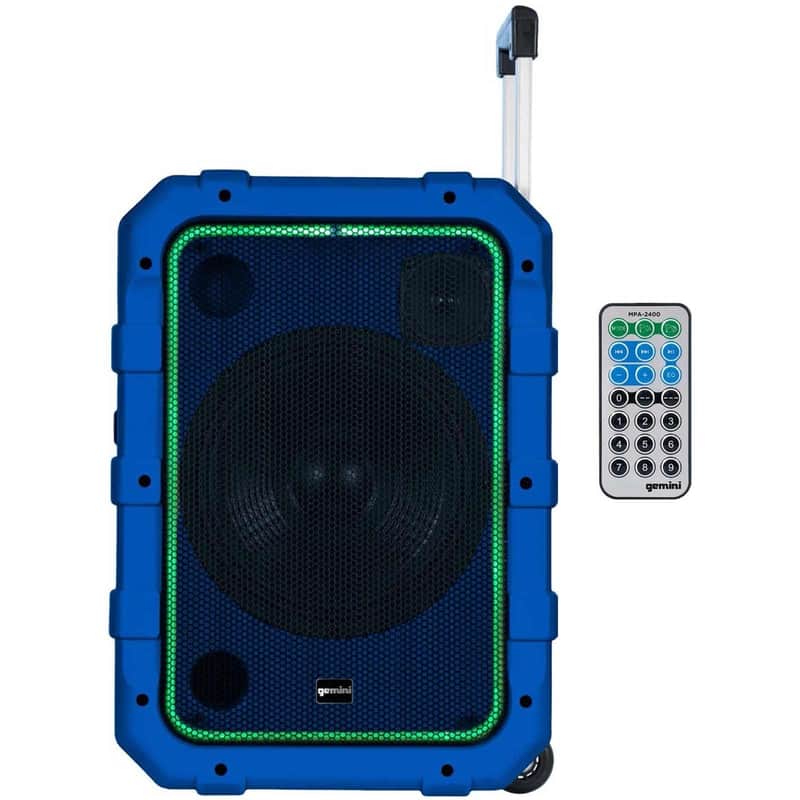 Gemini - MPA-2400 - Portable Rolling Powered Speaker w/ Bluetooth Remote Control image 1