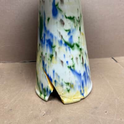 World Beat Percussion Ceramic Djembe Hand Drum w/ Original Beater – Cracked Base image 7