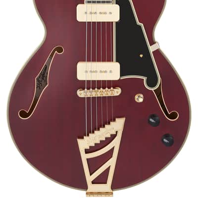 D'Angelico Deluxe SS Satin Trans Wine w/Case image 1