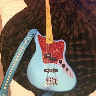 Fender Player Jaguar Bass with Maple Fretboard, custom Tortoise pick-guard and flat-wound strings image 1
