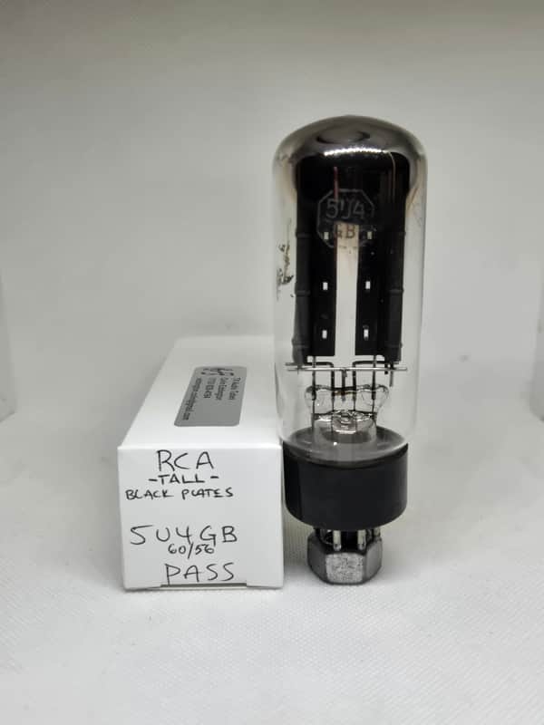 RCA 5U4GB Tall Bottle Black Plate Rectifier Balanced Single NOS 5U4 image 1