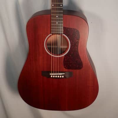 Guild USA D-20 Mahogany Natural Satin Finish Dreadnought Acoustic with case new image 7