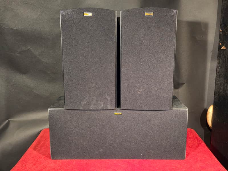 Klipsch R-15M Reference Bookshelf Speakers & R-25C Center Console Speaker image 1
