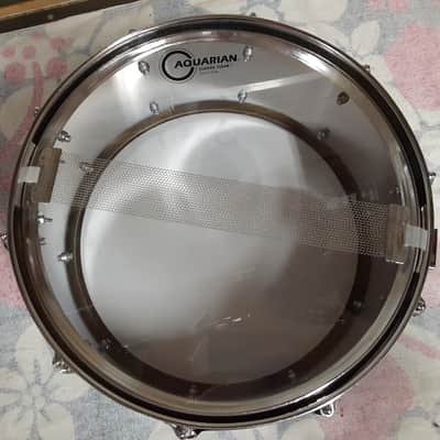 Pearl 14x6.5" World Series mirror chrome steel snare drum image 13