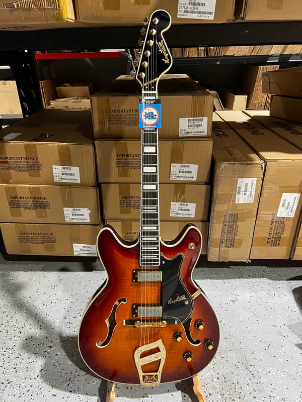 Hagstrom '67 Viking II Semi Hollow Guitar - Vintage Sunburst image 1