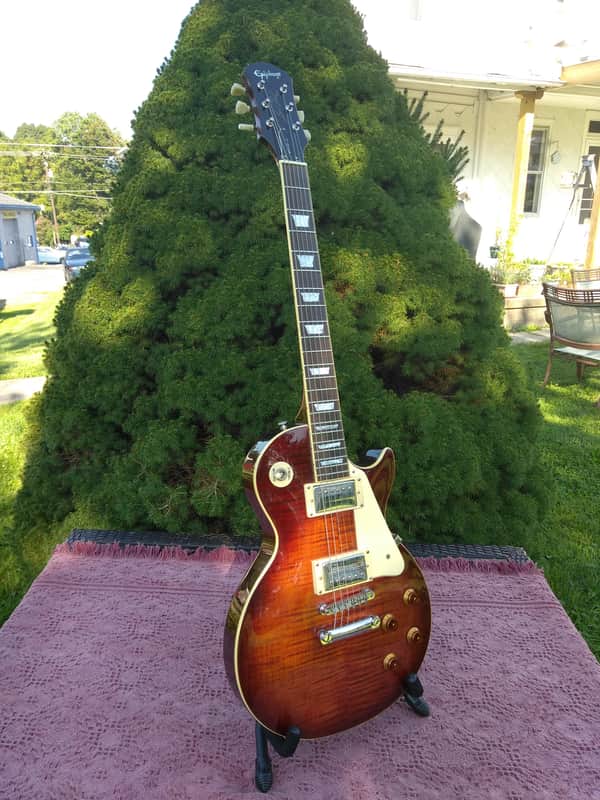 Epiphone Les Paul Standard 2001 Dark Vintage Sunburst | Reverb