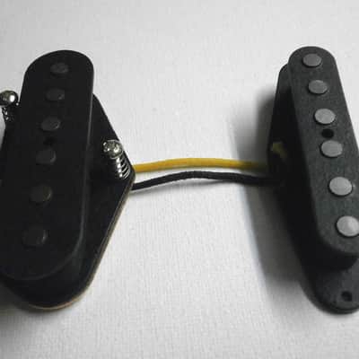 Telecaster Broadcaster A2 SET Bridge & Neck Hand Wound Fits Fender Tele Guitar by Q pickups image 4