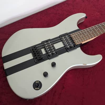 Fender Squier Showmaster Rally Stripe 2004 - Silver / Black Racing Stripe Rare Colorway Electric Guitar image 4