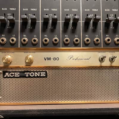 Ace Tone VM-80 6-channel powered microphone mixer with spring reverb 1970s image 3