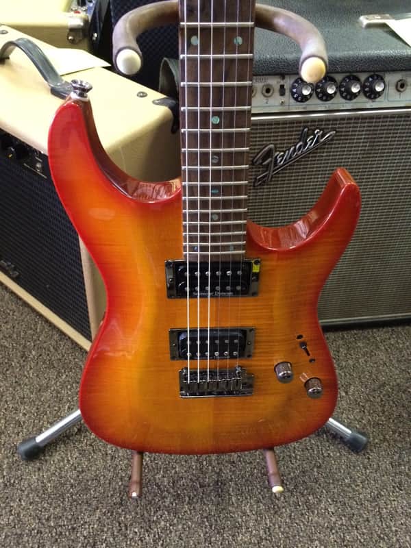 Fender Showmaster 2001 Cherry Sunburst Neck Through Seymour Duncan Pickups image 1