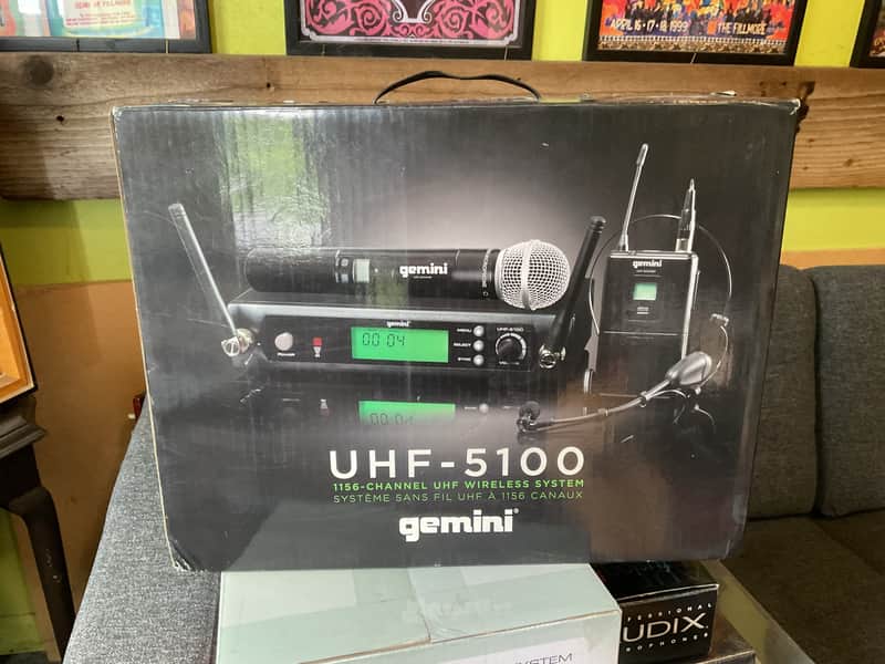 Gemini UHF-5100HL: Single 1156-Channel UHF Wireless Headset/Lavalier System image 1