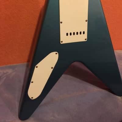 Samick Artist Series Flying V 1980s Metallic Blue image 11