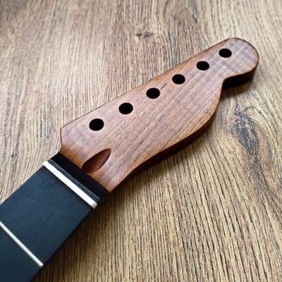 Telecaster Compatible Roasted Flame Maple and Rosewood Pro Guitar Neck Satin - AAA image 4