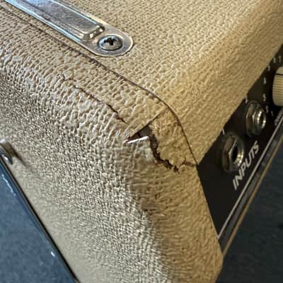 Fender Vibro-King 60-Watt 3x10" Guitar Combo Amp- USA-2001 - Blonde w/Supro BD10 speakers image 18