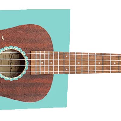 Silvertone Concert Ukulele w/Stencil Graphic - Walnut (851) image 2