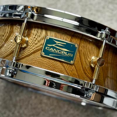 2026 Like-New: Canopus hollowed out Zelkova 14x5 snare, with new Japan-only semi-hard Canopus case, more! image 1