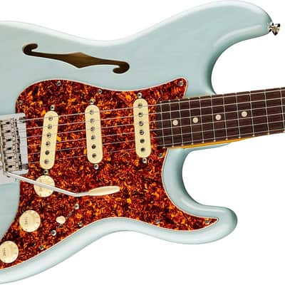 FENDER - American Professional II Stratocaster Thinline  Rosewood Fingerboard  Transparent Daphne Blue - 0171010726 image 2