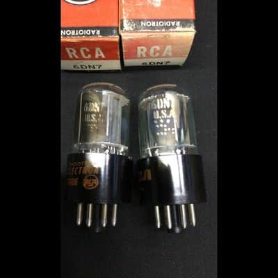 NOS NIB PAIR RCA 6DN7 Vintage Audio Radio Vacuum Tubes TESTED D.9589 image 3