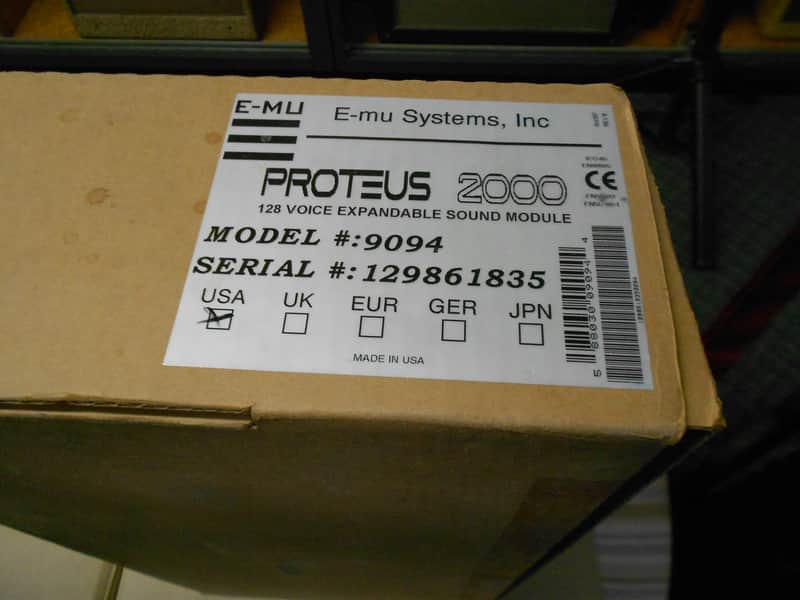 E-MU Systems Proteus 2000 Rackmount 128-Voice Sampler Module 1999 - Black image 1