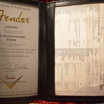 Mint Fender Time Machine '52 Telecaster Heavy Relic Aged Nocaster Blonde image 12
