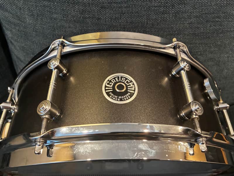 Gretsch GAS5514-ST Brooklyn Standard 5.5x14" 8-Lug Snare Drum 2020 - Present - Satin Black Metallic image 1