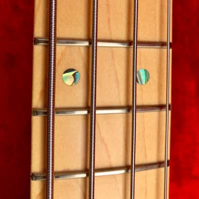 1998 Fender Deluxe American Series Precision Teal Green Transparent Premium Ash body and OHSC image 3