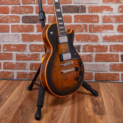 Epiphone Les Paul Custom Widow Flame Maple Top Orange Burst 2024 w/Gigbag image 3